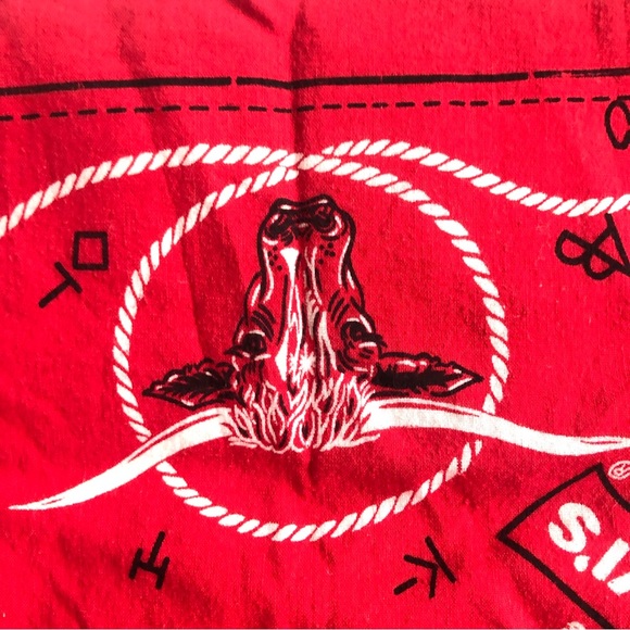 Levi's 1960's red vintage western cotton bandana Unisex - Picture 4 of 9